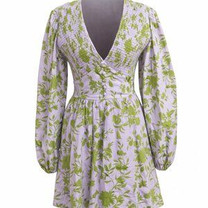 Women's Dress, Violet and Green, Size S